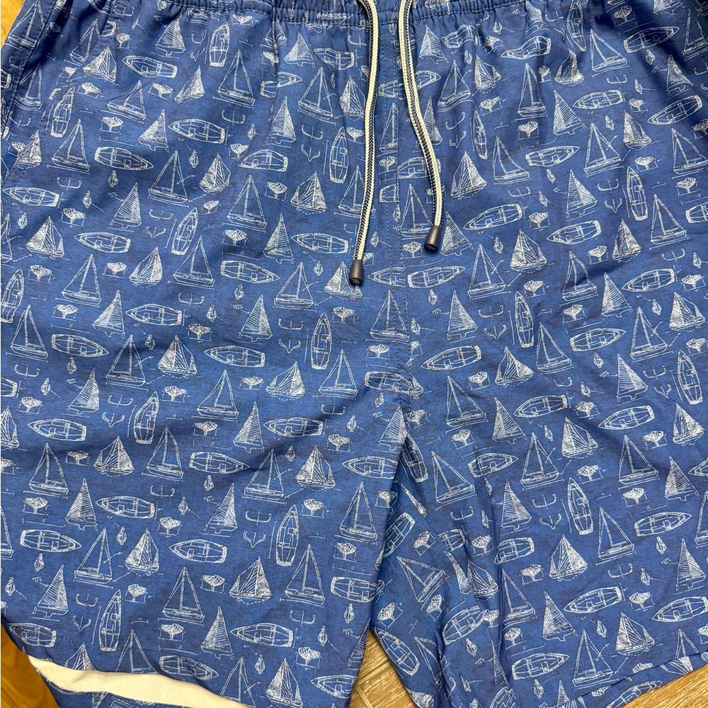 Peter Millar Blue Nautical Board Shorts